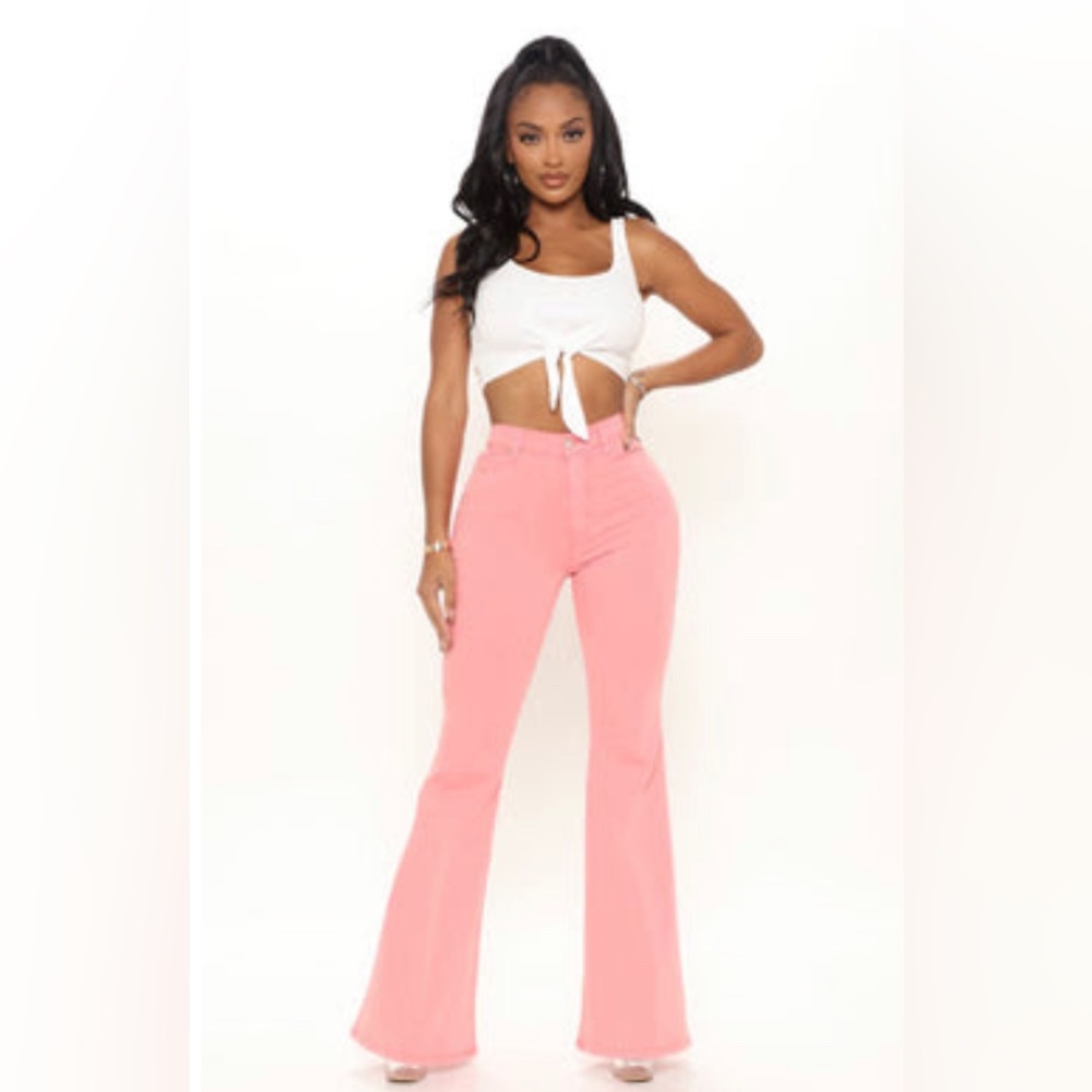 Super stretch bell bottom jean